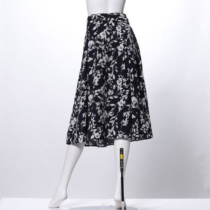 MNフラワープリントウエストリボンスカート