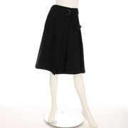 Dカンベルト付きボックスタックスカート