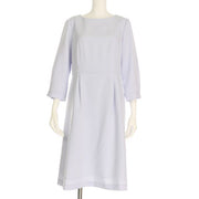 シンプルウエスト切り替えタックフレアワンピース