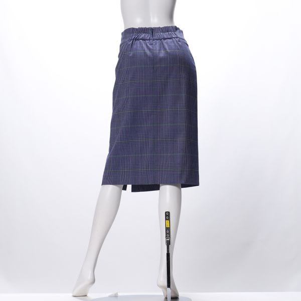 ラップ風デザイングレンチェック柄タイトスカート