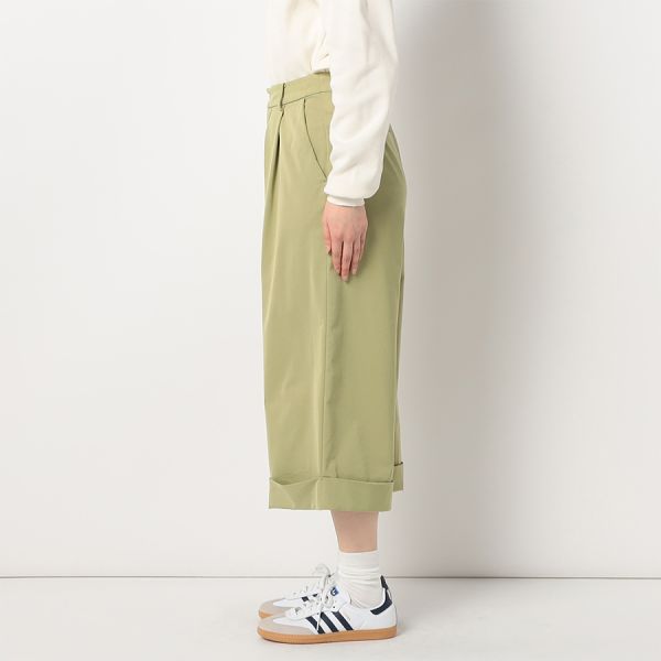 裾デザインワイドパンツ