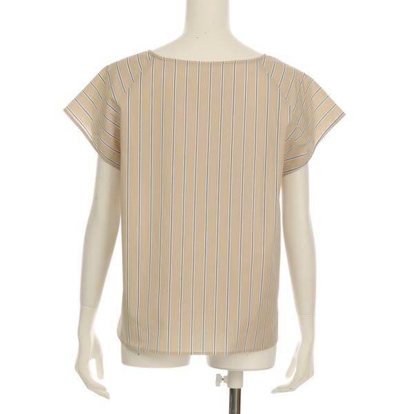 ストライプ柄コットンブラウス