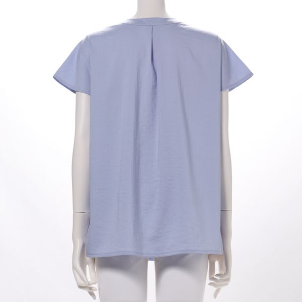 リネンライクVネックブラウス