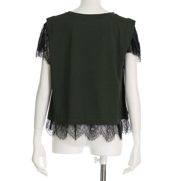 レース切り替えカットソー