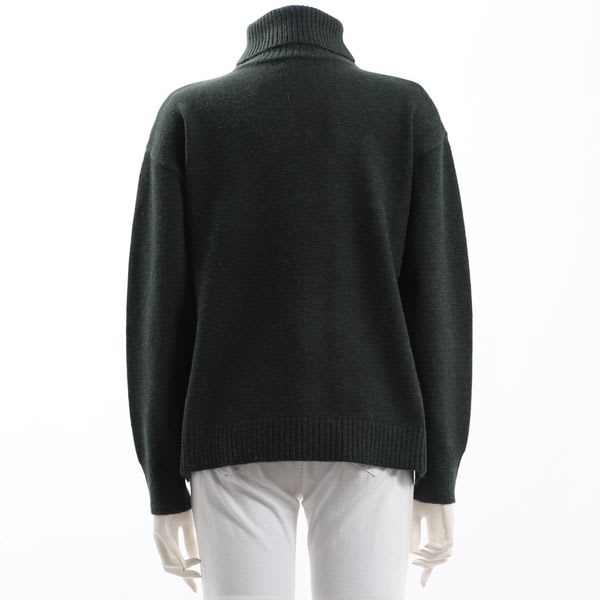 シンプルデザインタートルネックニット