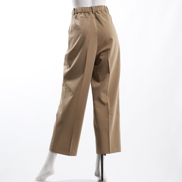 ウエストゴムタック入りセミワイドパンツ