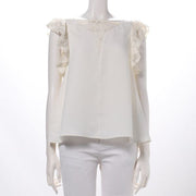 袖フリルブラウス