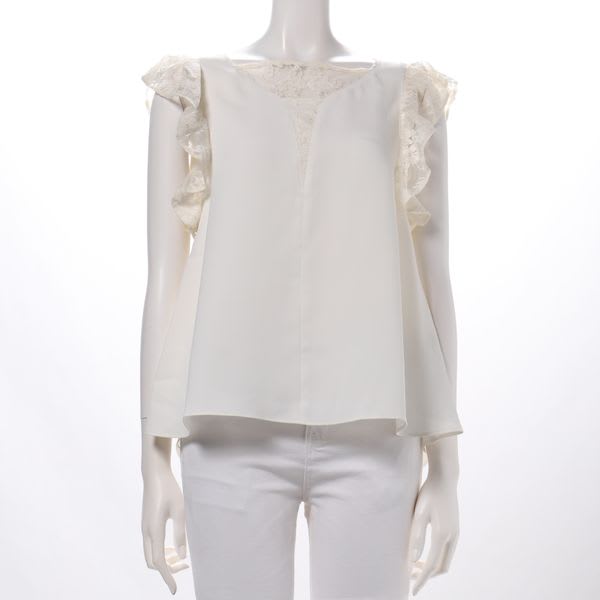 袖フリルブラウス