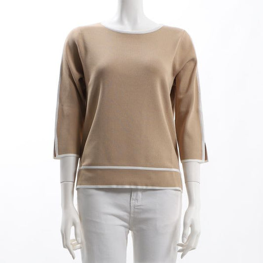 バイカラースリット袖ニット