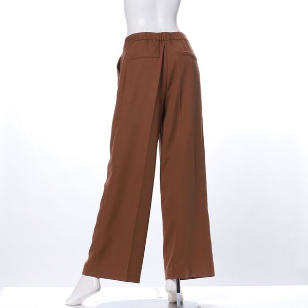 ウエストボタン付きストレートパンツ