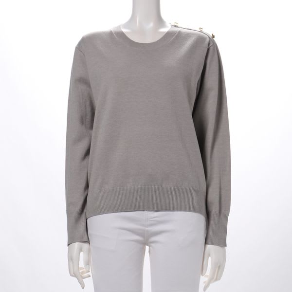 ショルダーボタンニット