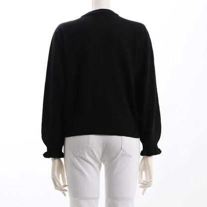 パールネックフリルデザインニット