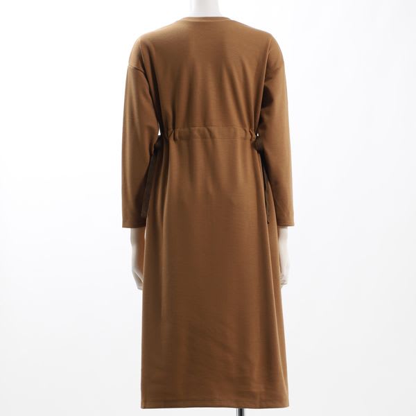 ウエストギャザーカットソーワンピース