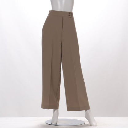 ウエストボタンデザインワイドパンツ
