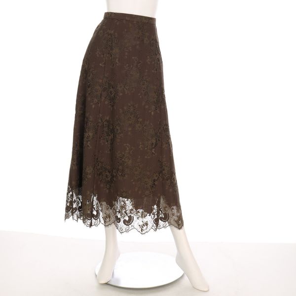 起毛レース総レーススカート