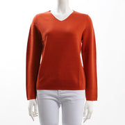 ミラノリブVネックニット