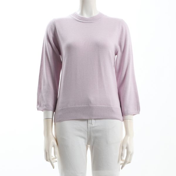 ネックラインデザインクルーネックニット