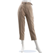 ベルト付きポケットテーパードパンツ