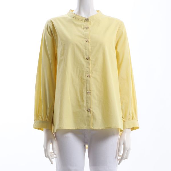 バンドカラーフレアシャツ