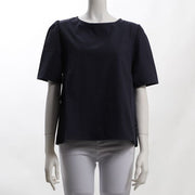 バックリボン結びブラウス