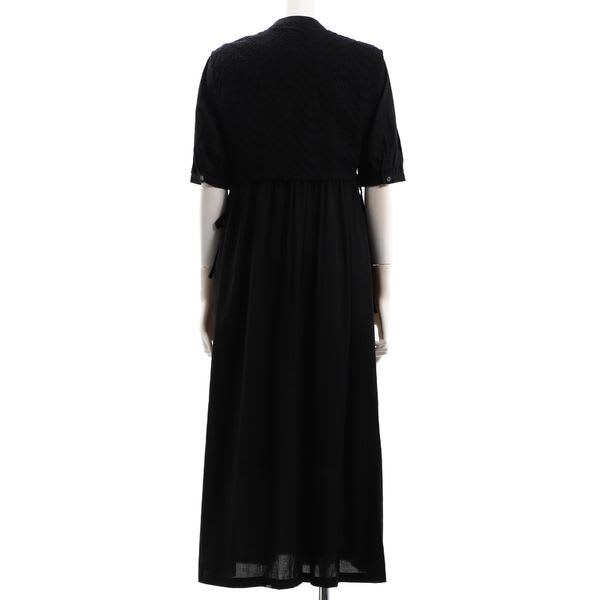 カットワークレースレイヤード風ワンピース