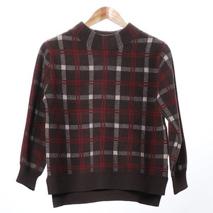 チェック柄ニット