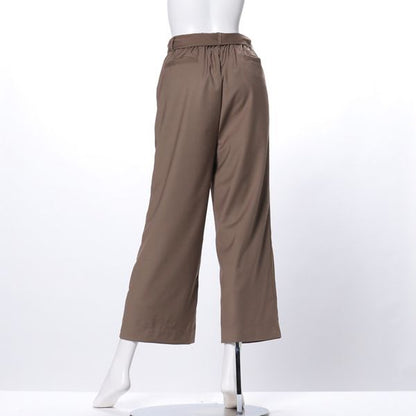 ウエストリボンワイドパンツ