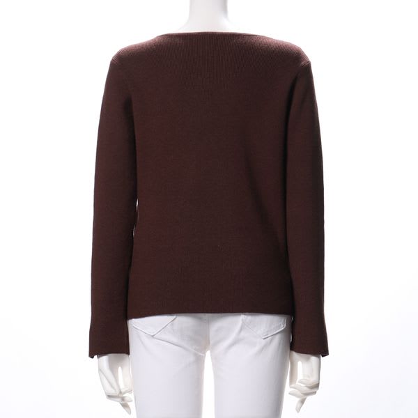 Vネックスリットニット