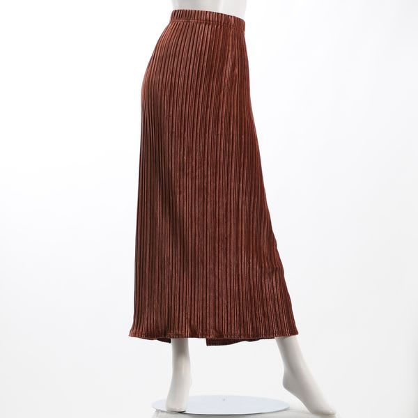 凹凸プリーツベロアタイトスカート