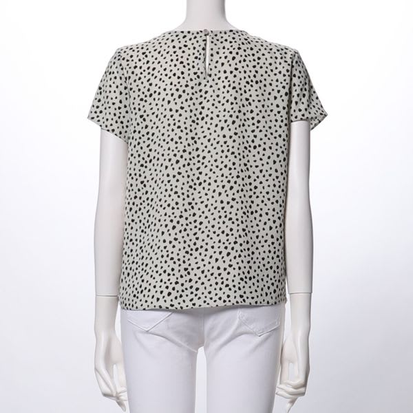 レオパード柄タックデザインブラウス