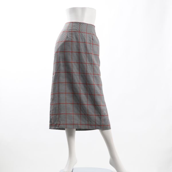 ウィンドウペンチェックセミタイトスカート