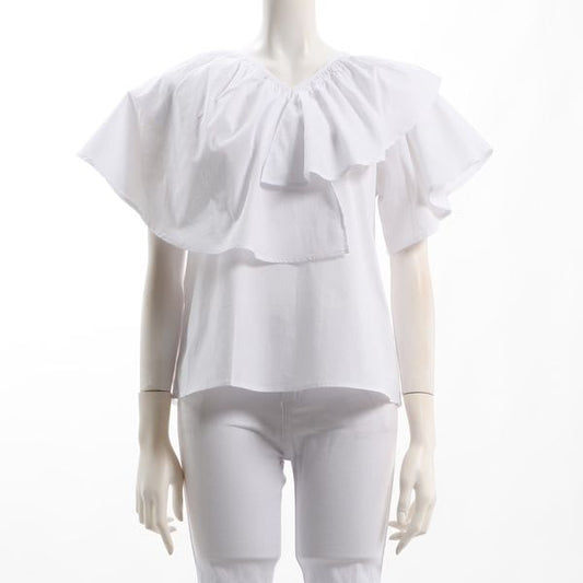 首元フリルボリュームブラウス