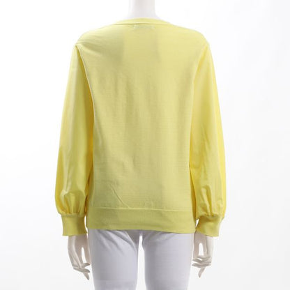 袖布帛切り替え異素材ニット