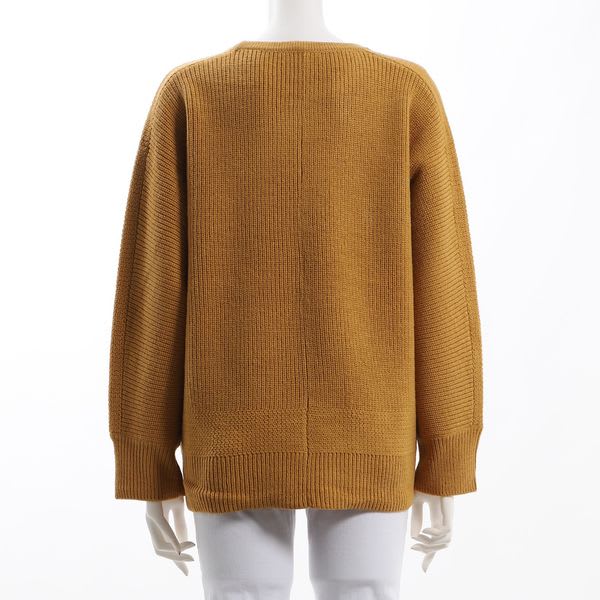 クルーネックドロップショルダーニット