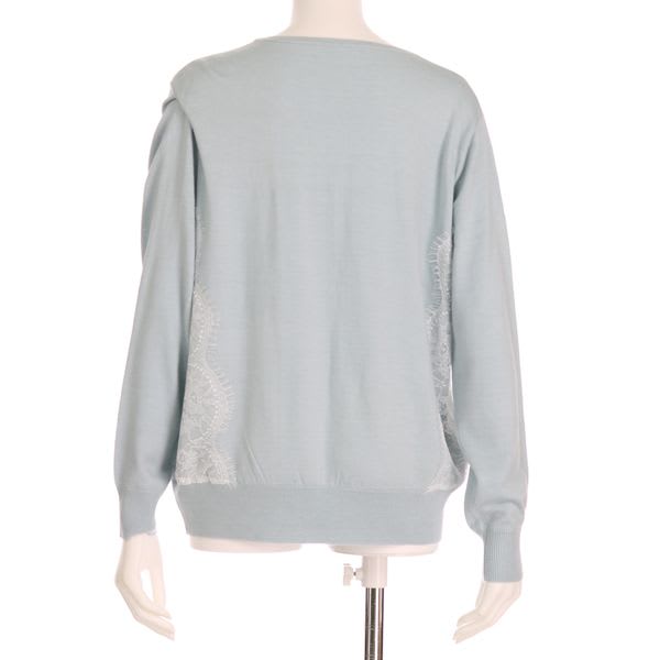 脇レースニットプルオーバー