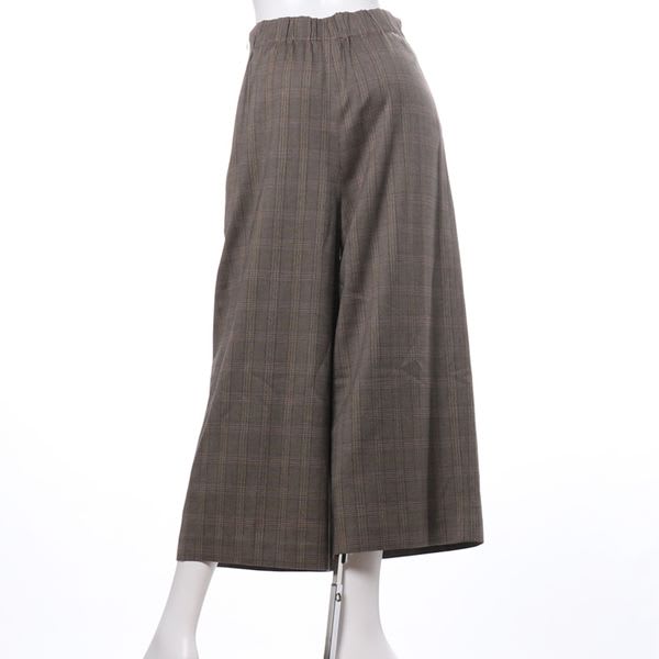 チェック柄ワイドパンツ