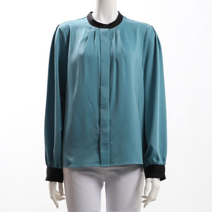 バイカラー切り替えブラウス