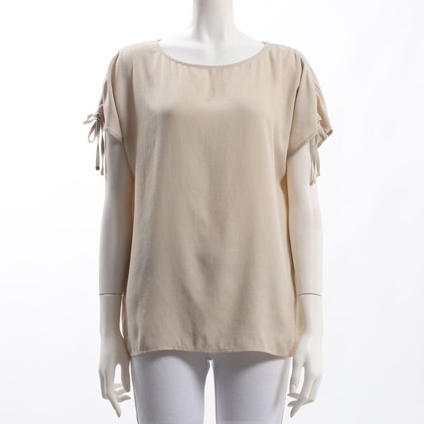 袖口リボンデザインブラウス