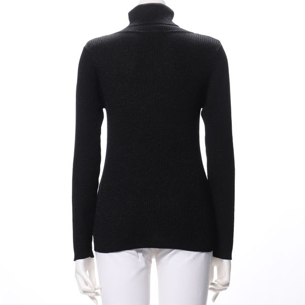 ラメ混タートルネックニット