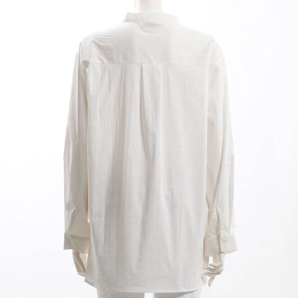 バックテールデザインバンドカラーシャツ