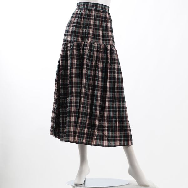 タータンチェック柄フレアスカート