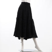 ティアード切り替えジャガードスカート