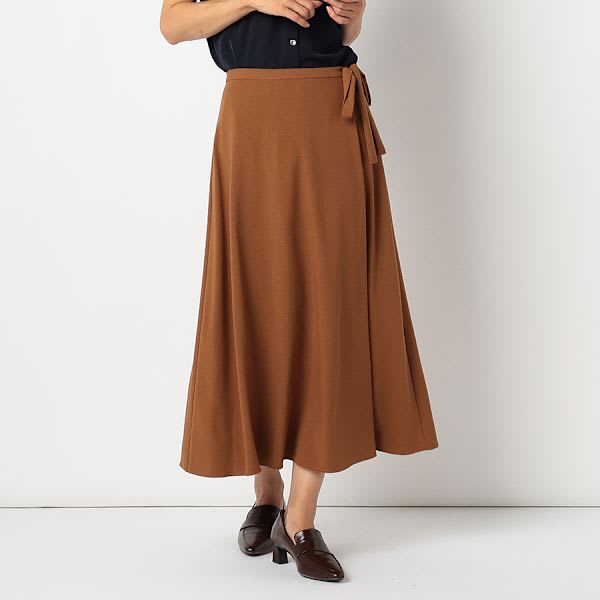 サイドリボンラップスカート