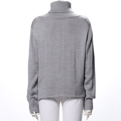 シンプルシルエットタートルネックニット