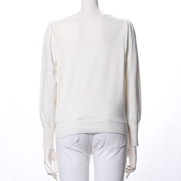 Vネックボリュームスリーブニット