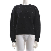 パールデザインラメ入りニット