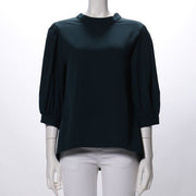 バックリボンパフスリーブブラウス