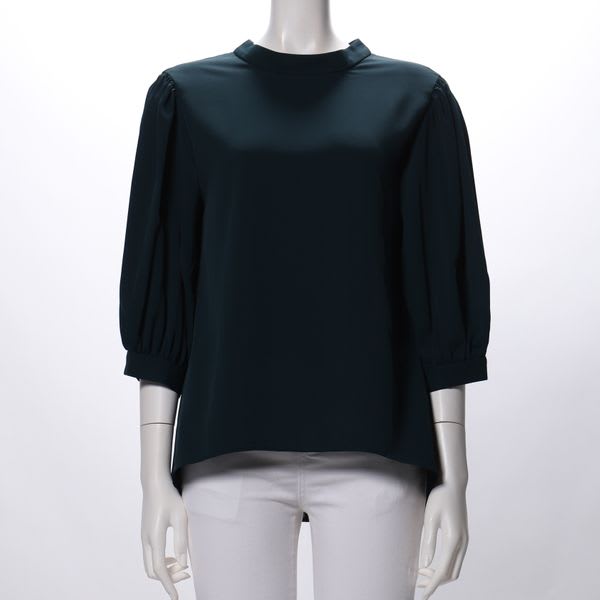 バックリボンパフスリーブブラウス