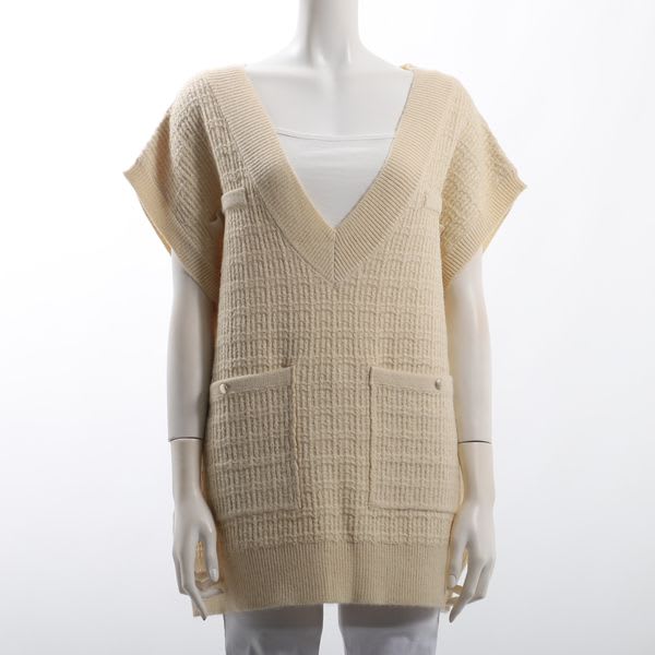 ツイードニットベスト