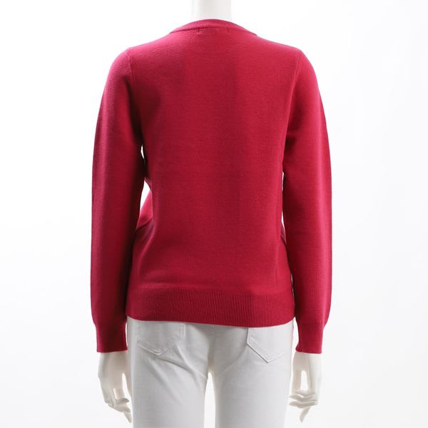 シンプルクルーネックニット